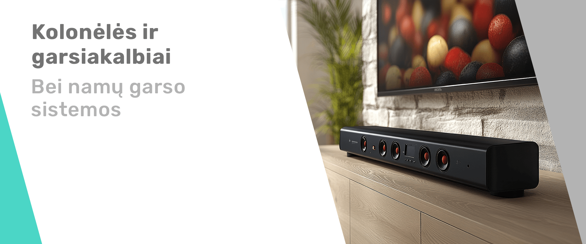 Garso sistemos, soundbar, namų kinas internetu