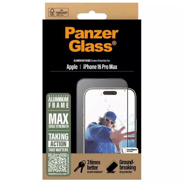 Panzerglass iPhone 16 Pro Max Aluminum frame apsauginis stikliukas